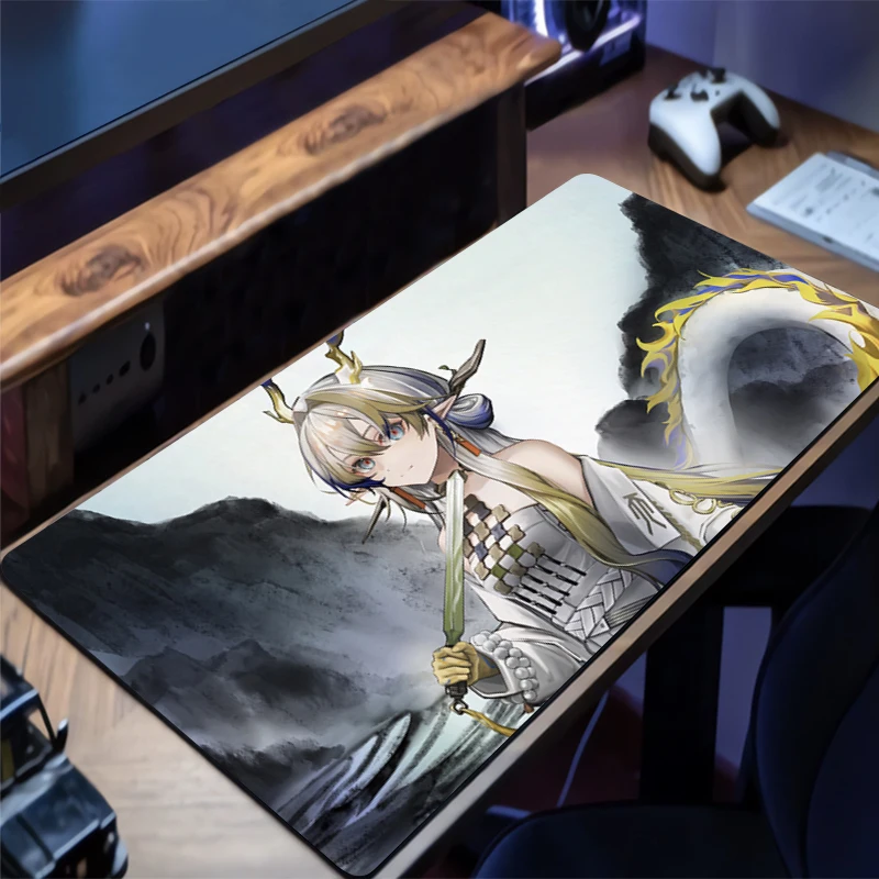 

Mousepad Arknights Shu Office Computer Desk Mat Keyboard Mouse Pad Laptop Cushion Large Non-slip Deskpad PC Anime game Mousepad
