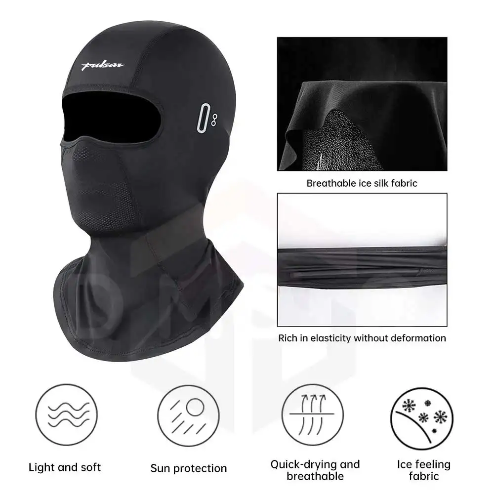 Para pulsar pasamontañas de ciclismo Unisex transpirable seda de hielo motociclismo deportes máscara facial protección del cuello protector solar de verano