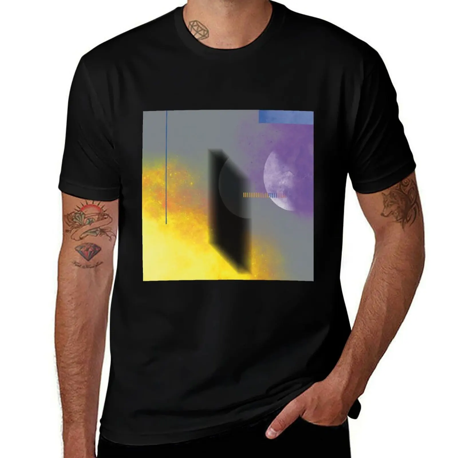 The print 'Obscured Figures 2' T-Shirt Summer Holiday Casual Tee