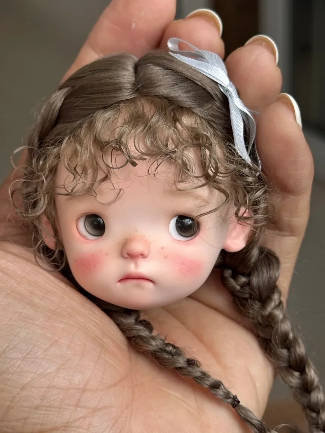 Amber 1/6 SD BJD Doll xiaop  doudou Head Cute Beautiful Girl Resin Toy Gift Just the Head High  Just head makeup