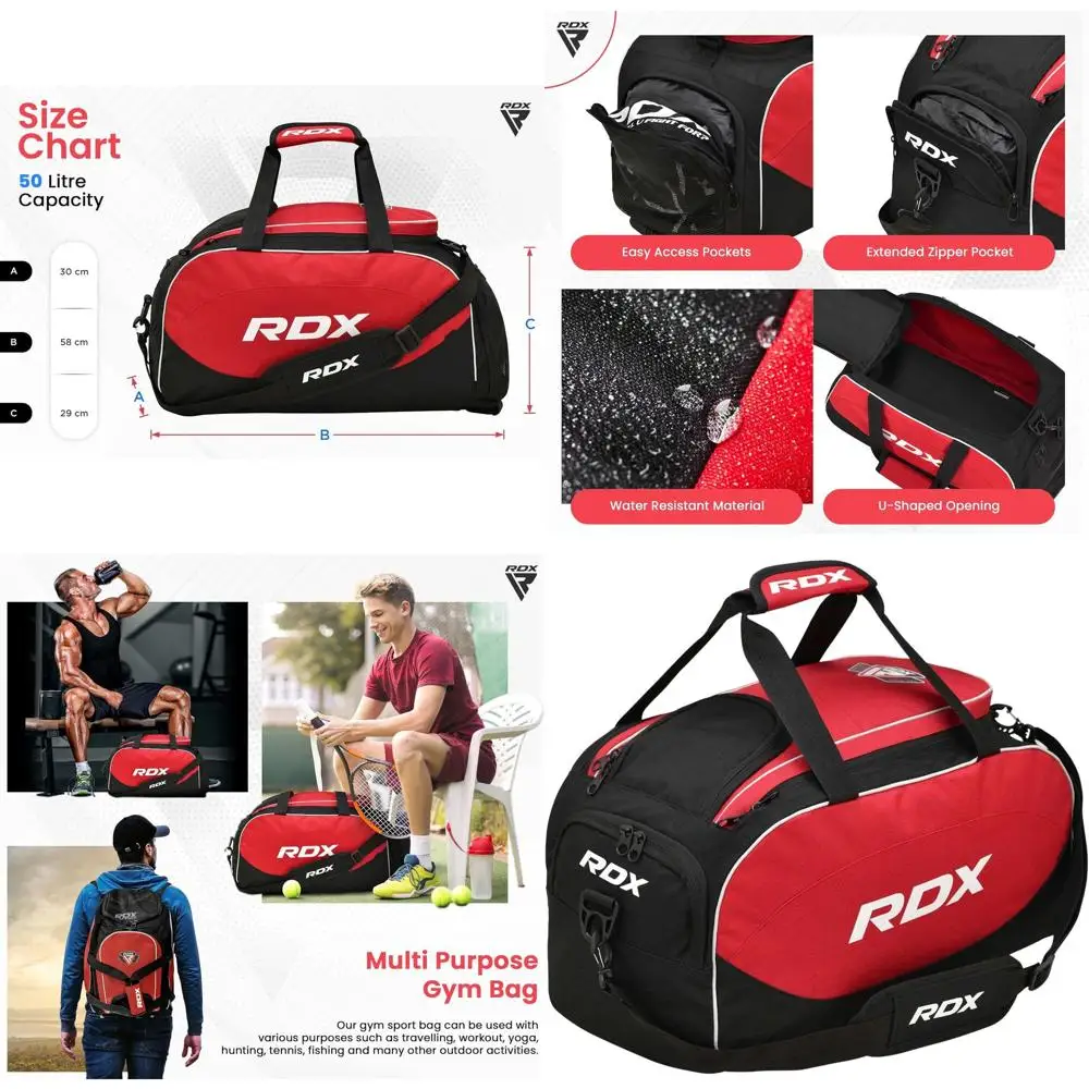 50L Sports Bag with Shoe Compartment, Versatile Backpack for Gym, Yoga, Swimming, and Travel