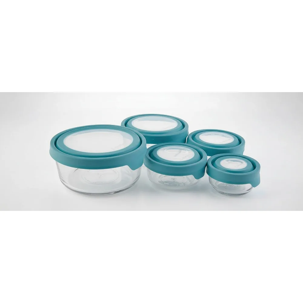 

Airtight Glass Food Storage Containers Set of 10, BPA-Free Lids, Microwave & Dishwasher Safe for Meal Prep