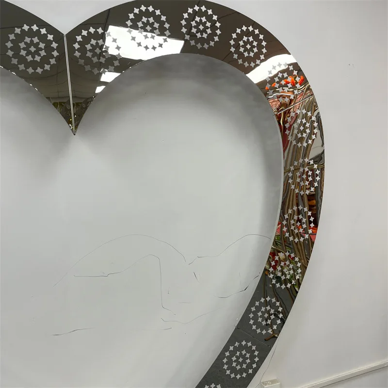 Wedding Props Silver Metal Heart Sunflower Arch