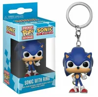 FUNKO POP Keychain Sonics With Ring Anime Game Action Figures Collection Model Toys For Children Boy Christmas Gifts