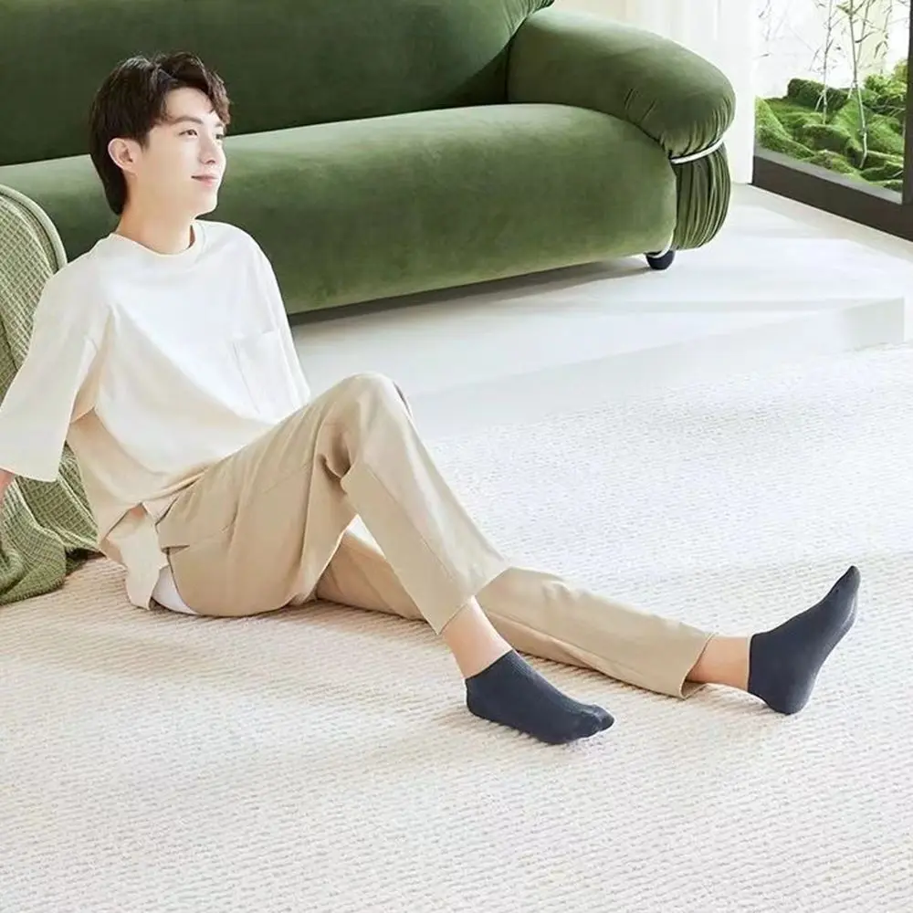 12 짝/대 통기성 남성 여름 양말 얇은 냄새 방지 메쉬 짧은 양말 땀 흡수 중공 보이지 않는 발목 양말