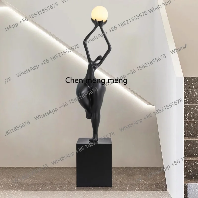 Light luxury humanoid sculpture ornament living room home exhibition hall, large abstract figure decoration  DD