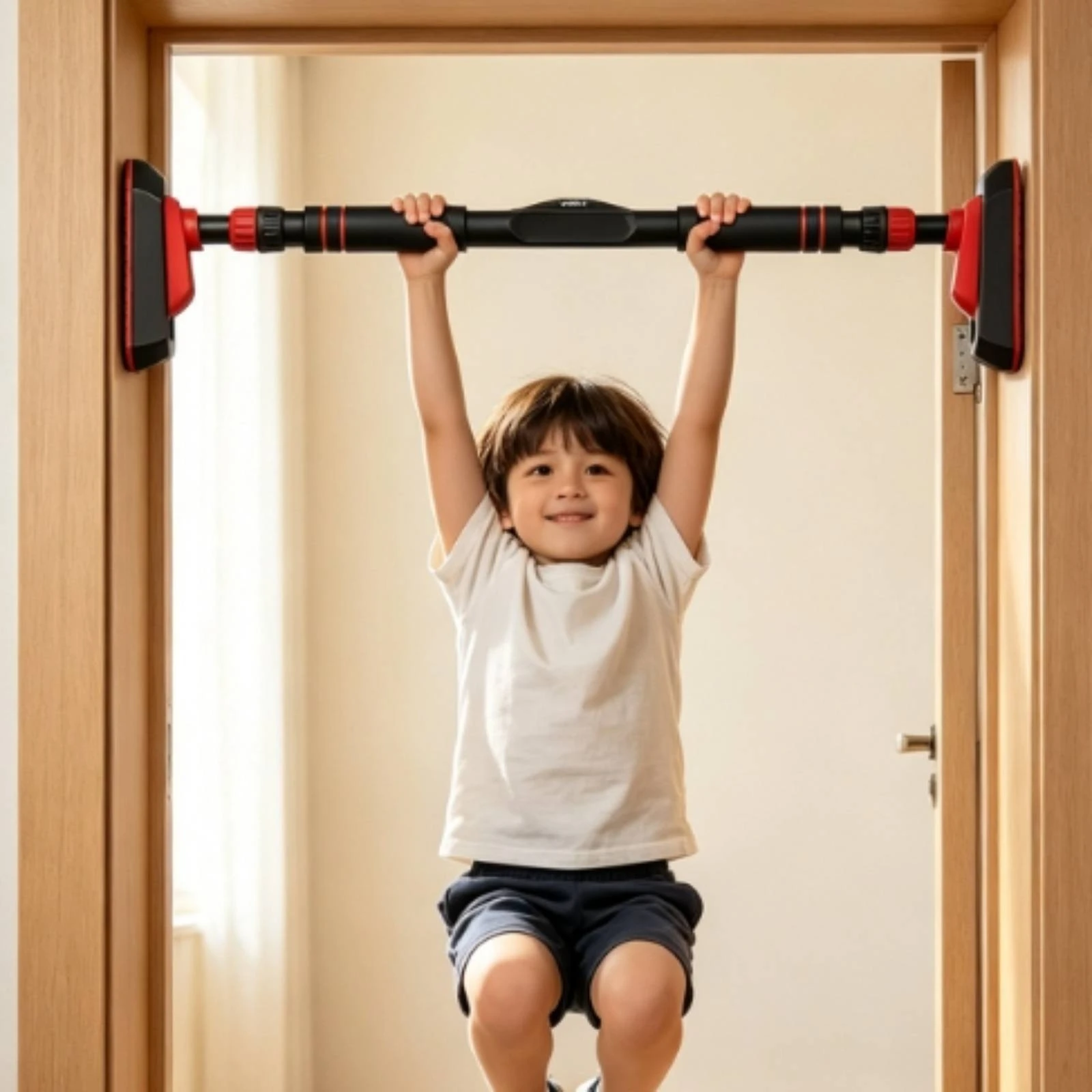 Doorway Pull up Bar without Screws Doorway Pull-up Bar Fitness Equipment Telescopic Heavy-Duty for Adults, Home Gym, Apartment