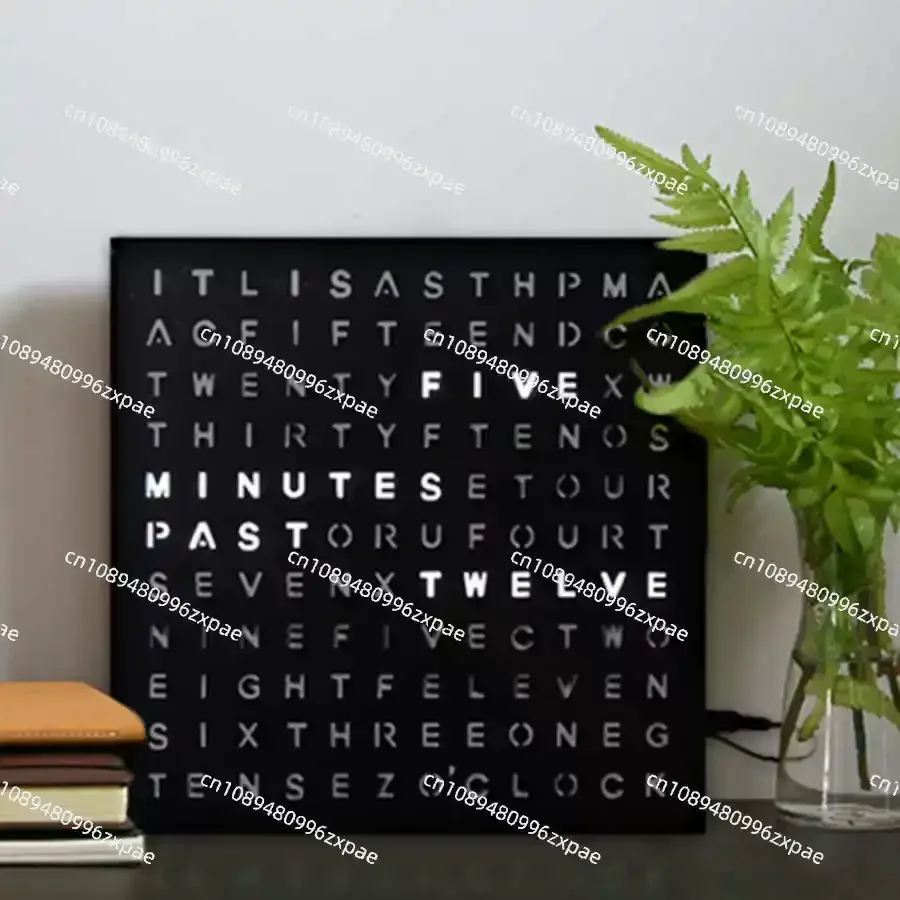CP37M Small Light Emitting Diode Word Clock Greek Text Display Lights up the electronic word clock, five minutes apart