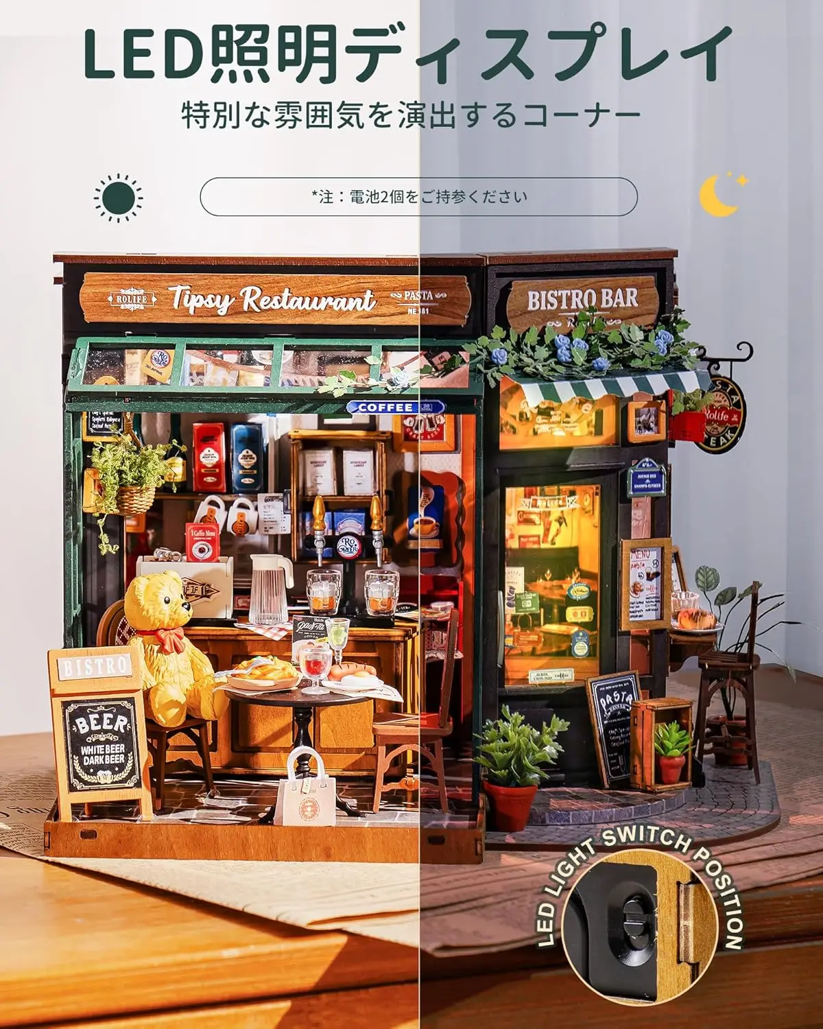 Kit de maison miniature à construire soi-même, maison de poupée en bois, boulangerie, diorama, artisanat, cadeau pour adolescents, enfants et adultes