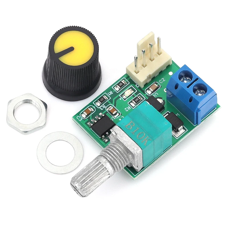 Javino 1/5/10Pcs DC 12V 4-Wire PC Fan PWM Speed Controller with Switch 3A for Computer Case Fan