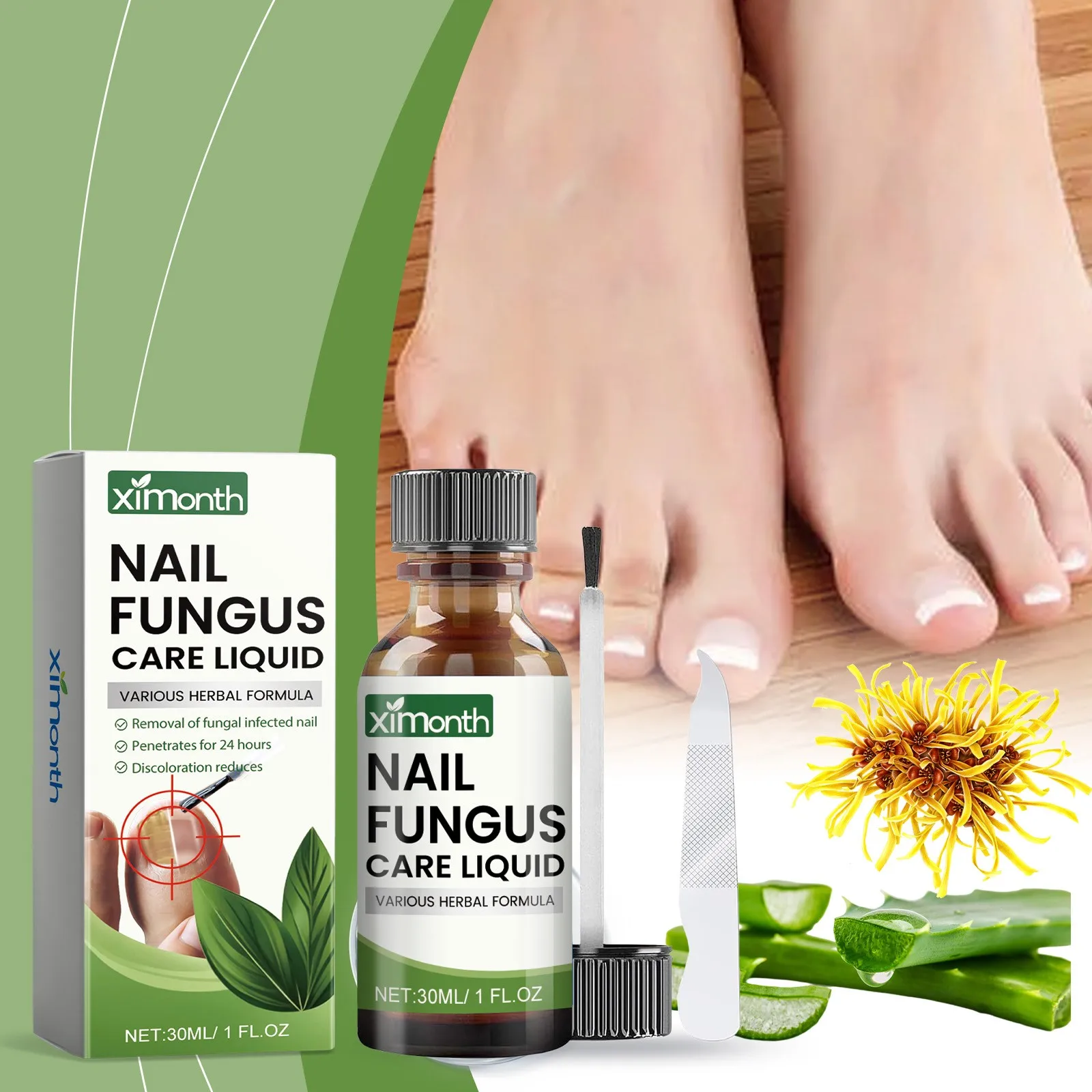 Zehennagelpilz-Behandlung, extra starke Nagelbehandlung, Nagelpflegebehandlung, extra stark für dicke, verfärbte und beschädigte Nägel, 30 ml