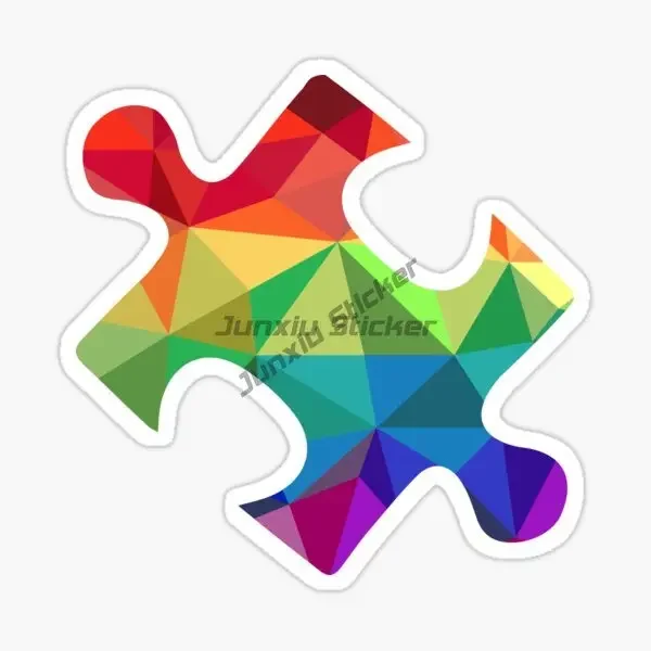 Autism Awareness Care Autism Color Jigsaw Creative Sticker for Decorate Car Table Motorcycle Helmet Bumper Decal Accessorie