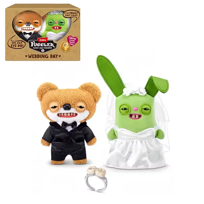 

Оригинальная мягкая плюшевая игрушка Fuggler из серии «Свадьба»: зубастый монстр, уродливый, милый, забавный плюшевый монстр-игрушка, подарок на день рождения или свадьбу