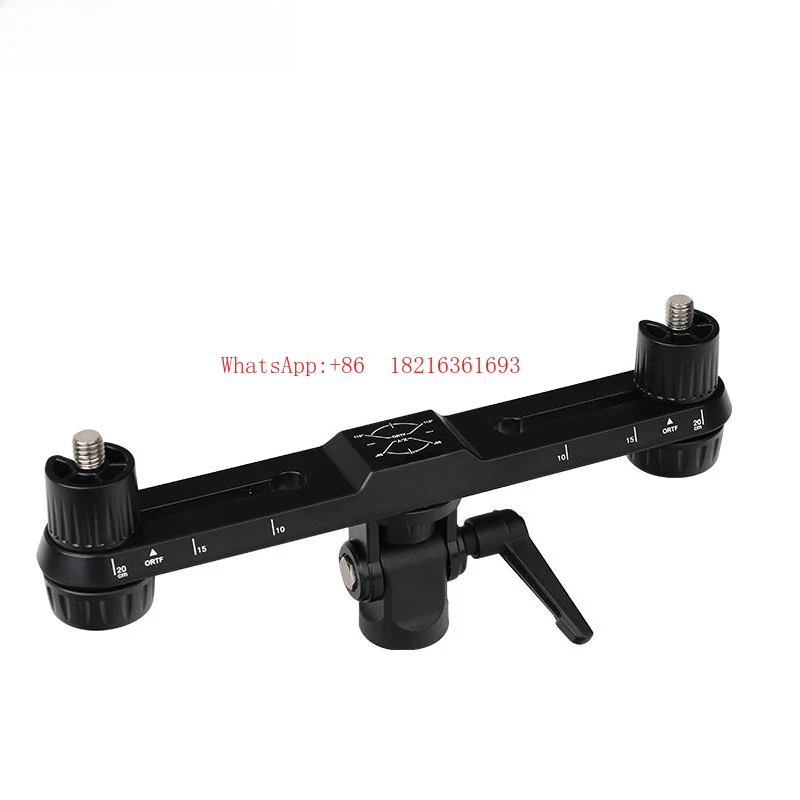 1PCS MS02 Stereo Recording Dual Microphone Pole Stand Microphone With Scale Stand