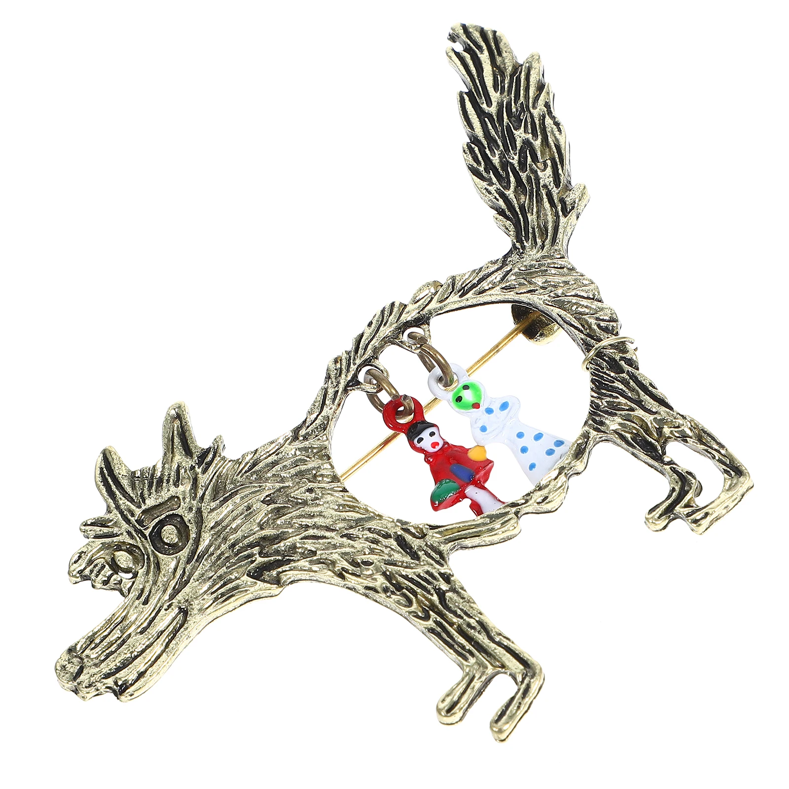 

Pin wolf pin Brooch with Rhinestone Pin brooch pin