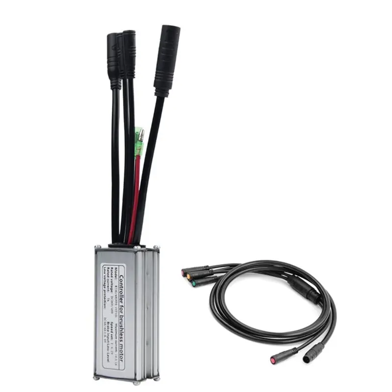 【PARTY  DAY】KT-14A 36V 48V 250W Sine Wave Controller Brushless Motor Mountain Bike Brushless Controller + 1-To-5 Connector Cable