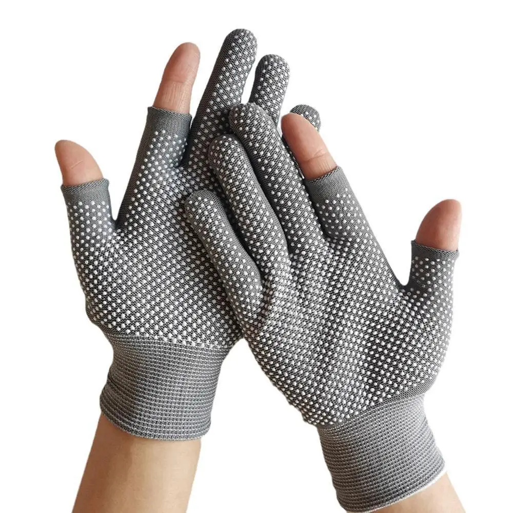 Three Fingers Gloves Touch Screen Nylon Dispensing Gloves Breathable Fishing Equipment Fishing Accessories