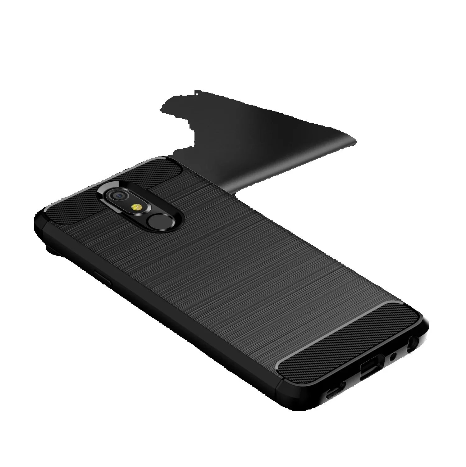 For LG Plus K11+ Alpha 2018 K8X Carbon Fiber Cover For Lg K12+ K10 Power K12 Max Shockproof Case Coque Fundas