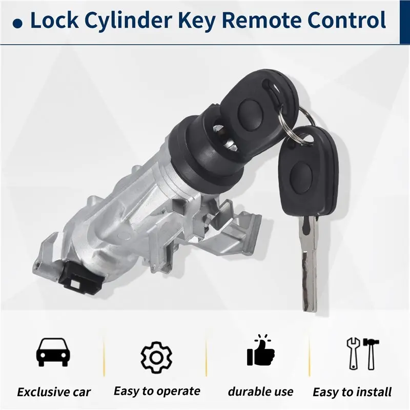 Lock Cylinder Assembly With Remote Control 1K0905851B, ILA740 Ignition Switch For VW Passat 2012-2019 Key Included