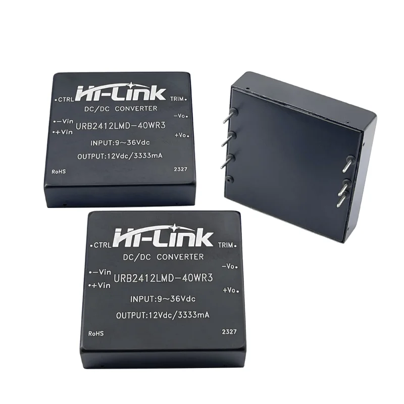 40W ultra wide voltage input 24-5V/12V 91% efficiency step-down intelligent electronic DC industrial power module URB2405LMD-40W