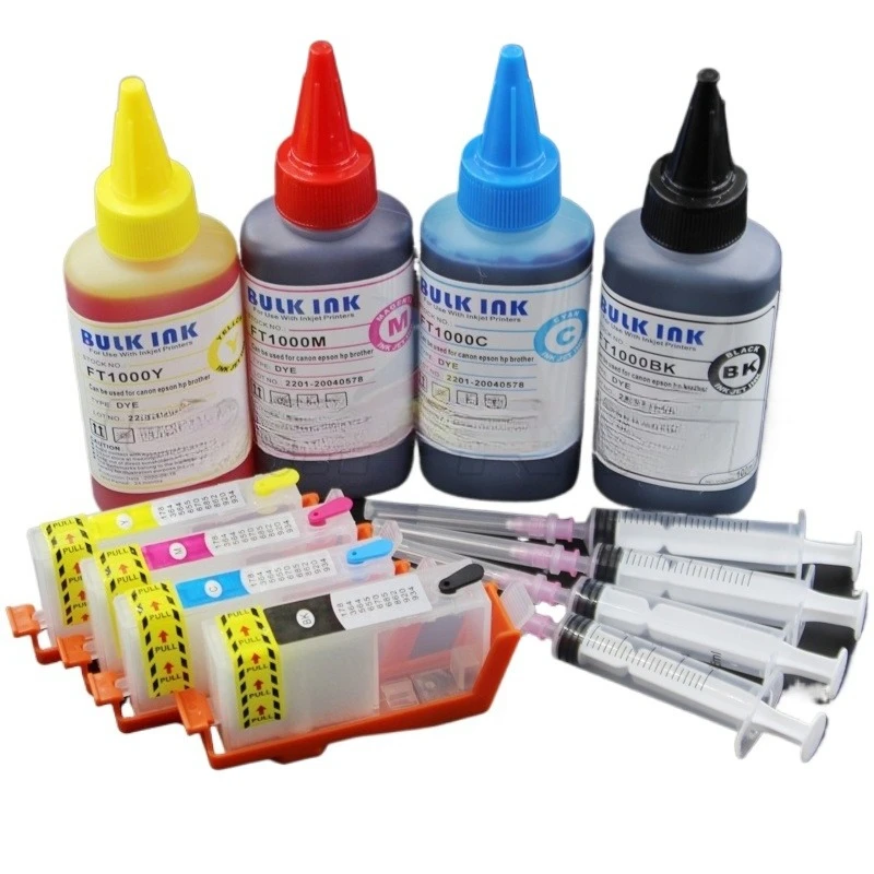For HP903 902 Refillable Ink Cartridge  for HP pro 6950 6951 6954 6956 Pro 6960 6970 With 400ml Ink