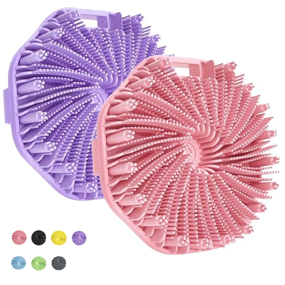 

Soft Silicone Body Exfoliating Brush, Handheld Shower Cleaning Brush, Silicone Body Scrubber For Shower With Mild Exfoliatio