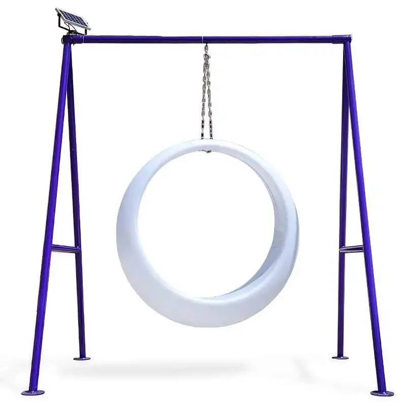 *Outdoor Garden Patio Furniture Decoration 16 Colors Change Rechargeable Luminous Led Seesaw Led Illuminated Outdoor Swing Chair