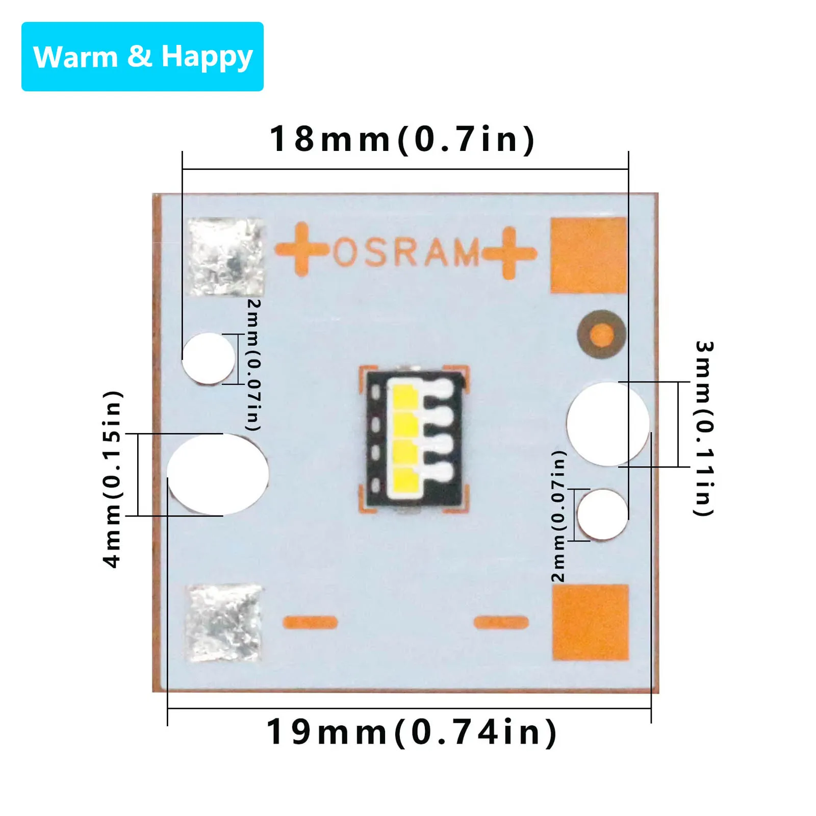 15W 20W 25W High Power LED Light Super Bright 6500K LED Beads PCB Tube Lamp Substrate Copper for Automotive Headlights DIY