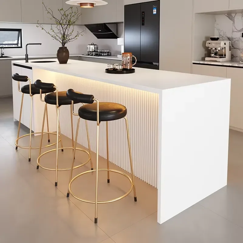 for Pure White Sintering Stone Antibacterial Commercial Bar Counter Modern Simple Embedded Wine Cabinet High-end Hotel