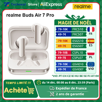 Global Version realme Buds Air 7 Pro Wireless Earphone 53dB Real-time Noise Cancellation Bluetooth 5.4 Up to 48 Hours Playback