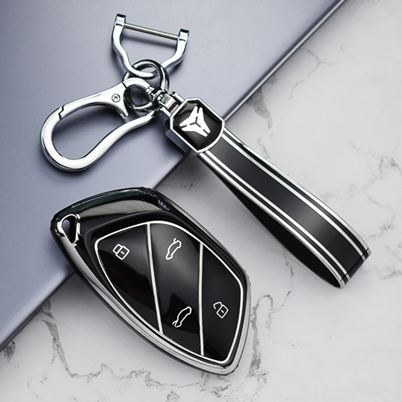 Car Smart Key Case Cover Fob For Roewe Marvel-X Feifan Marvel-R 2018 2019 2020 2021 Soft TPU Keyless Protector Shell Accessories