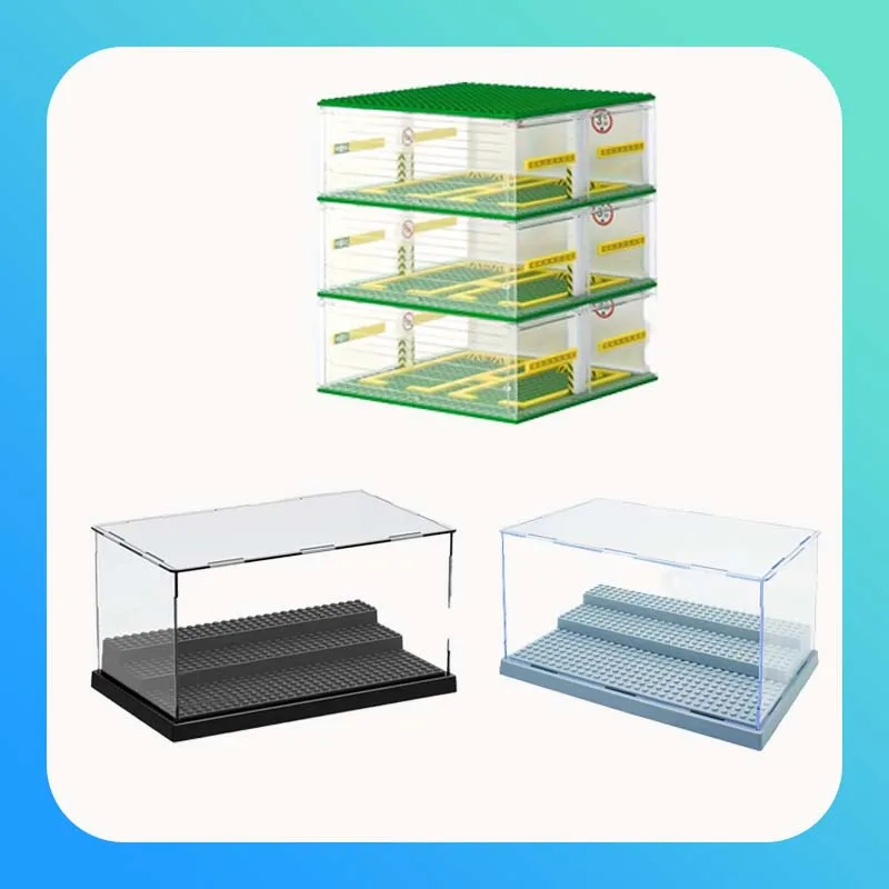 

Acrylic transparent display box, building block model, parking lot assembly dust cover, toy protection display cabinet