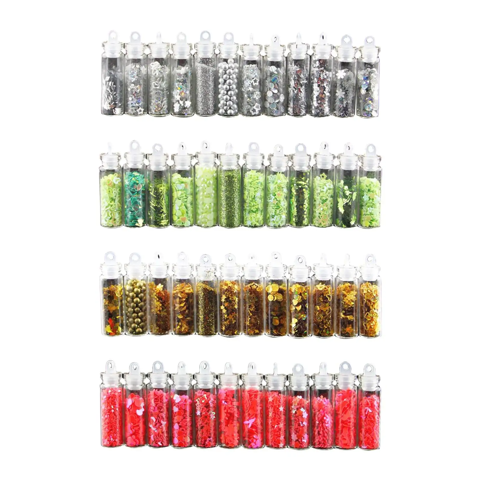 12pçs amuletos de lantejoulas brilhantes para unhas, várias formas, contas holográficas misturadas brilhantes para mostrar rosto, arte corporal, artesanato