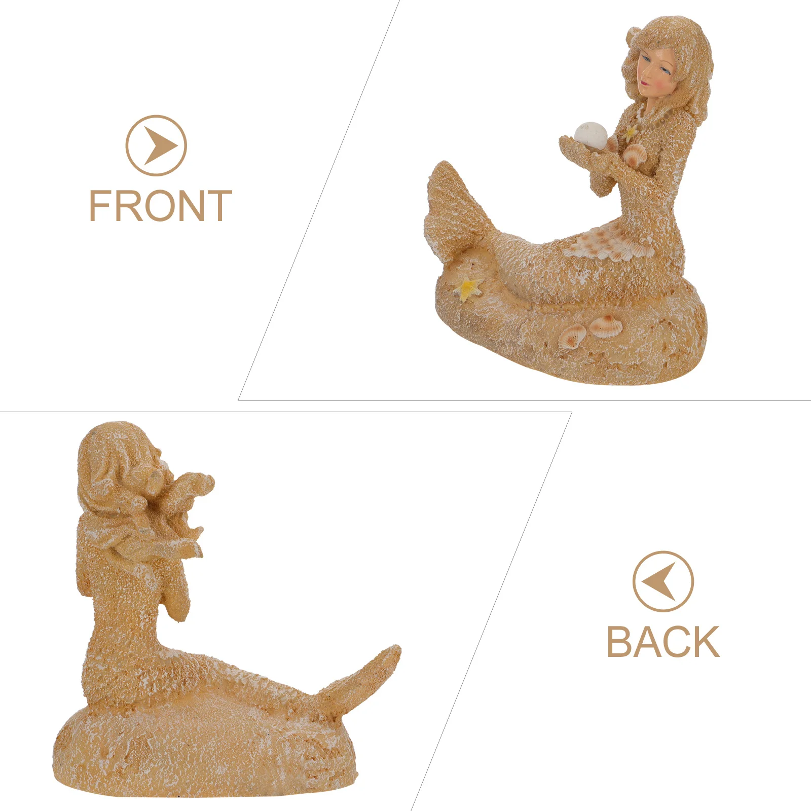 

1Pcs Mermaid Ornament Aquarium Decorative Resin Craft Fish Tank Adornment Underwater Landscaping Supplies Natural Atmosphere