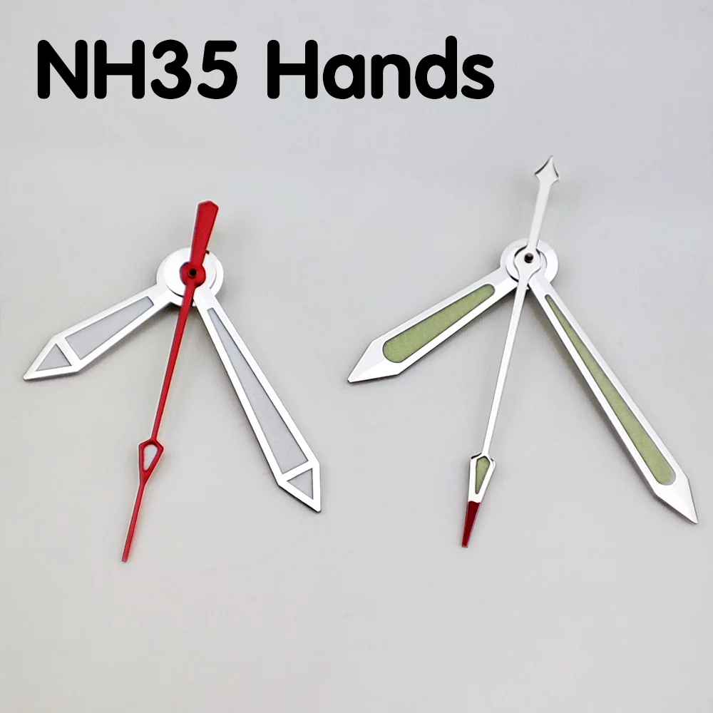 NH35 Hands C3 luminous Hands small fish head Hands for NH35/NH36 movement replacement parts high quality Hands