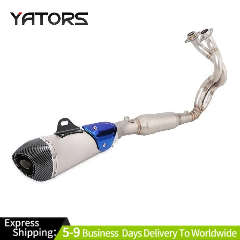 

For Kawasaki Z650 Ninja 650 2023-2025 Complete Exhaust System Front Muffler Pipe Exhausts Pipes