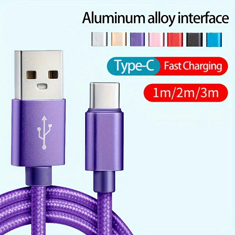 1m 2m 3m Aluminum Alloy USB To Type C Charging Cable for Iphone 15 16  17 Pro Max Samsung S24 Xiaomi OPPO Charging Cable