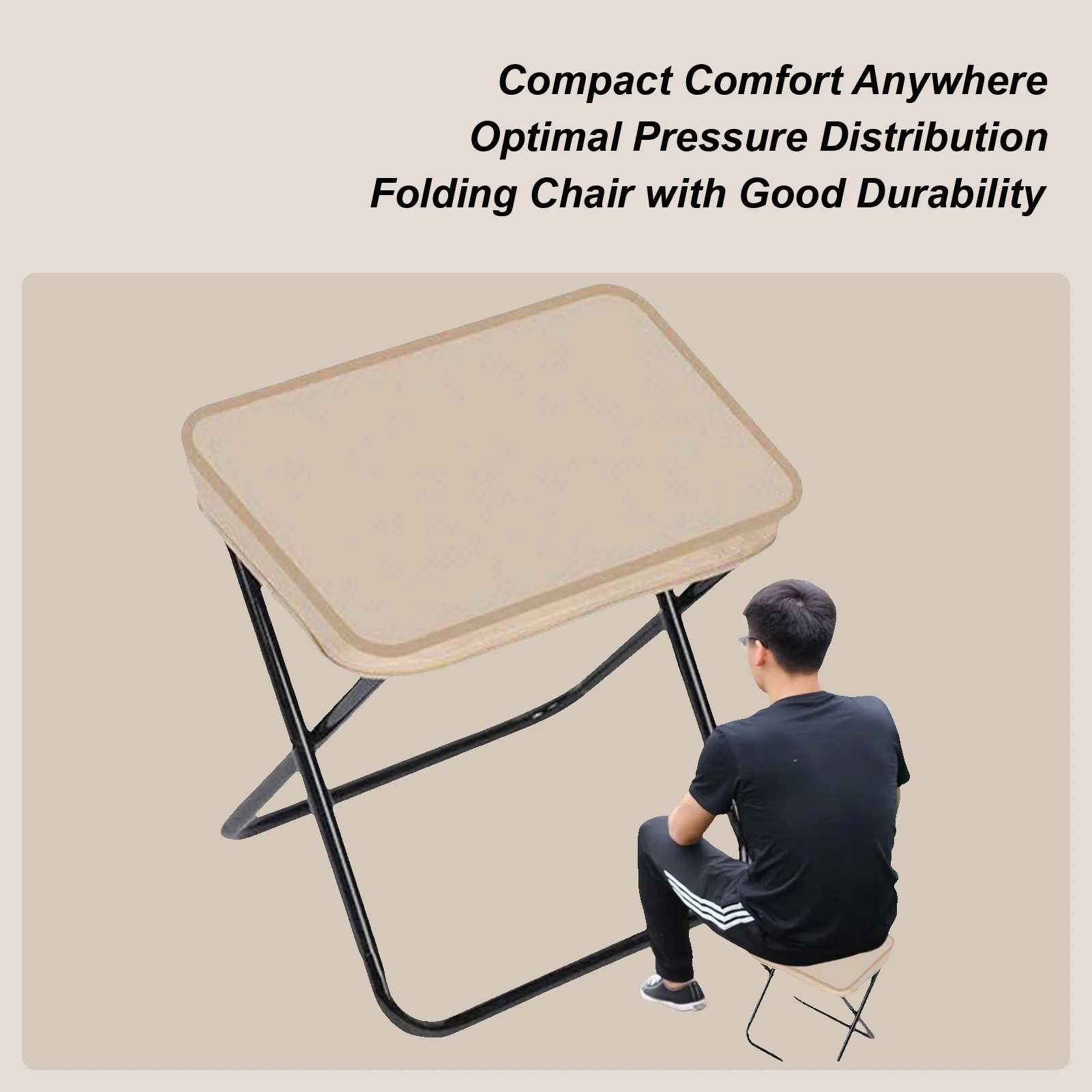 

Folding Chair For Outdoor Outdoor Portable Chair Seat Stool Wear-Resistant For Picnic Fishing Patio Sports BBQ Waiting Garden