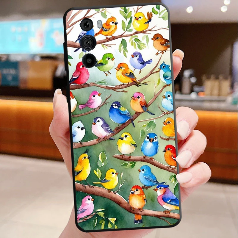 

Phone Case For Motorola Edge 50 40 Pro 60 50 40 30 Ultra Neo Fusion Moto G Play G Stylus G Power G Cockatiel bird