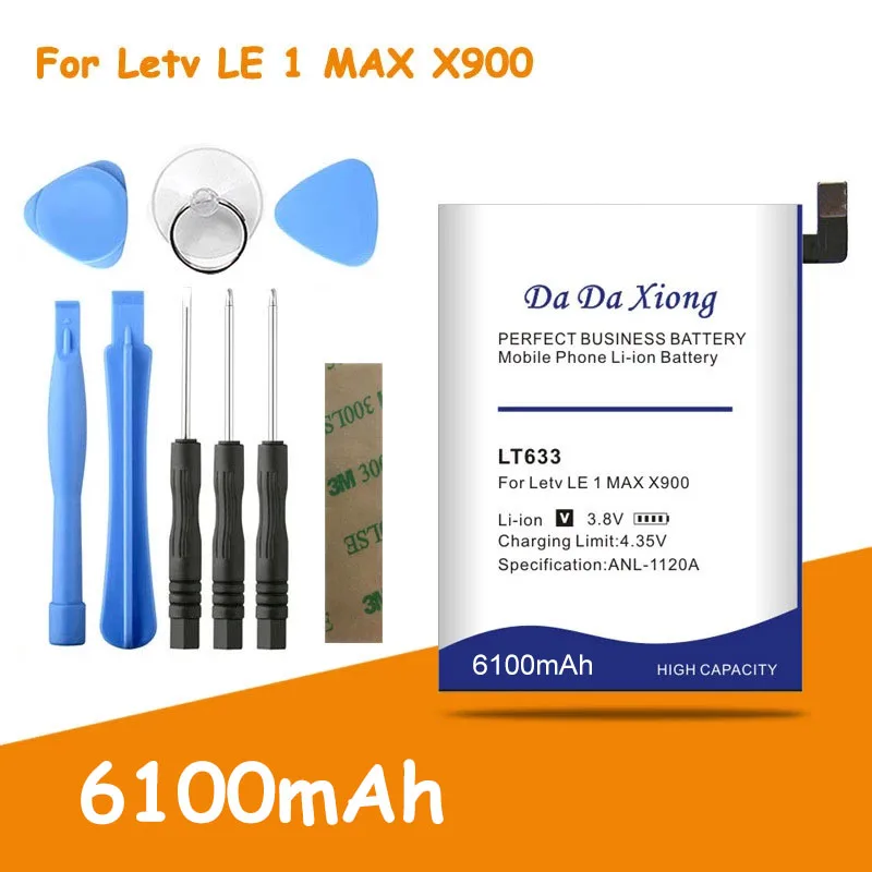 

Сменный аккумулятор для Letv 1 Max X900 One, высокая емкость, 6100 мАч, LT633, бесплатные инструменты
