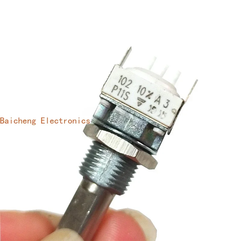 1PCS Precision 10% metal ceramic P11S 102 potentiometer single link 1K 6.4 hole 22 half shaft