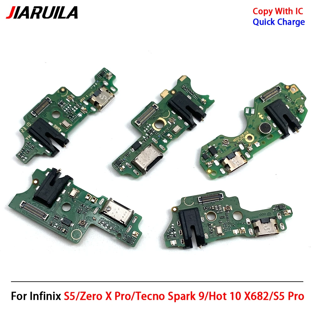 50Pcs,USB Charging Port Board Cable Connector Parts For Infinix Hot 9 Play X680 X688 10 X682 10T X689C Note 7 Lite X656 S5 Pro
