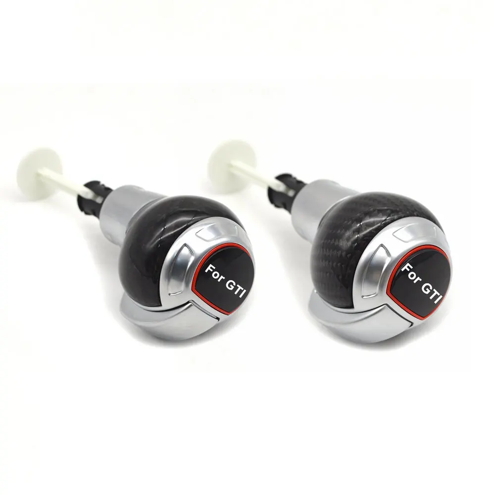 Suitable For VW Audi Forging Carbon And Carbon Fiber Material Matte Silver S RS R GTI Logo Shift Head