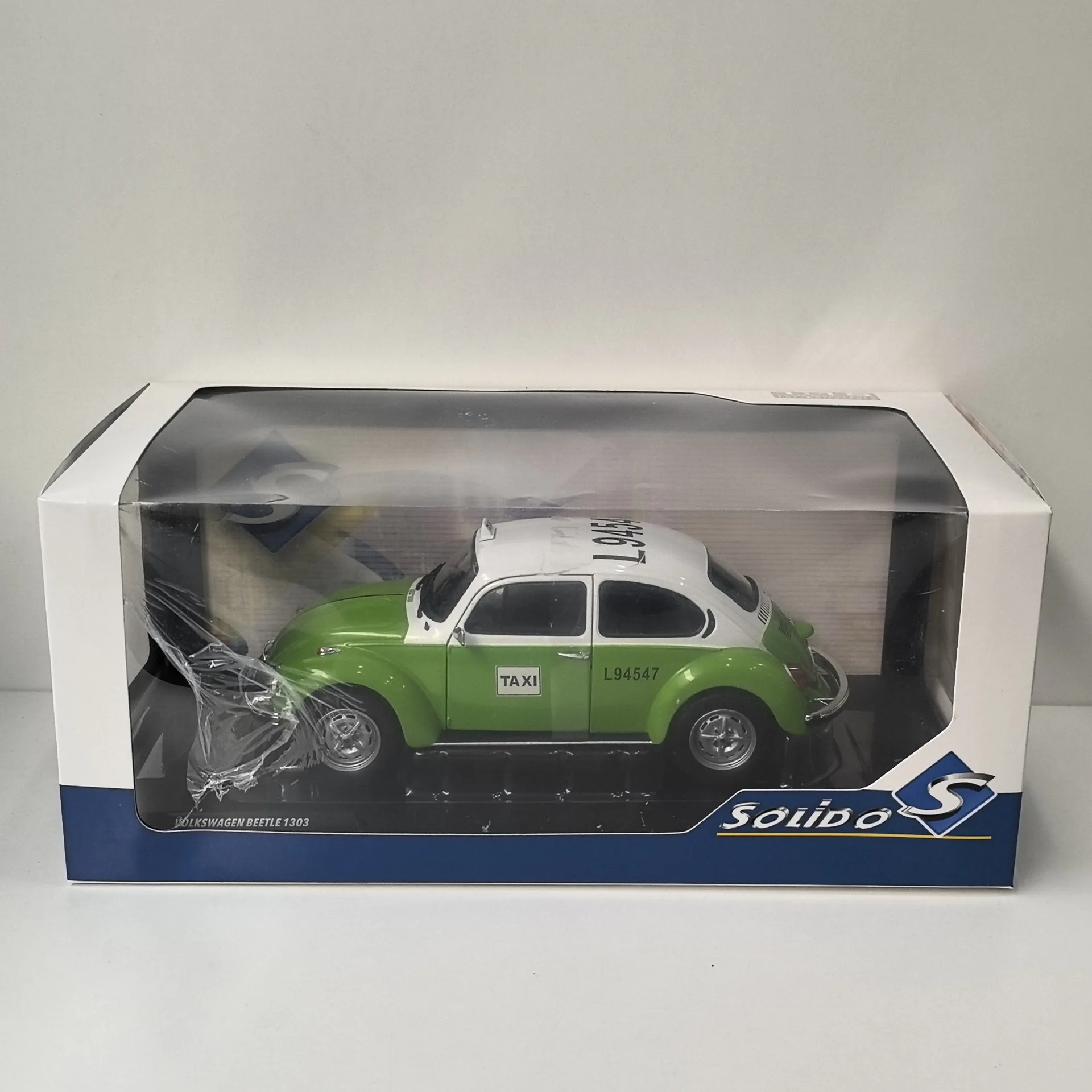 Diecast SOLIDO 1/18 Scale VW BEETLE 1303 TAXI F8 Alloy Car Model