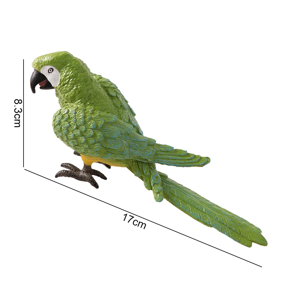 Children Cute Artificial Parrot Model Creative Vivid Lawn Figurine Simulated Fake Animal Sculpture Garden