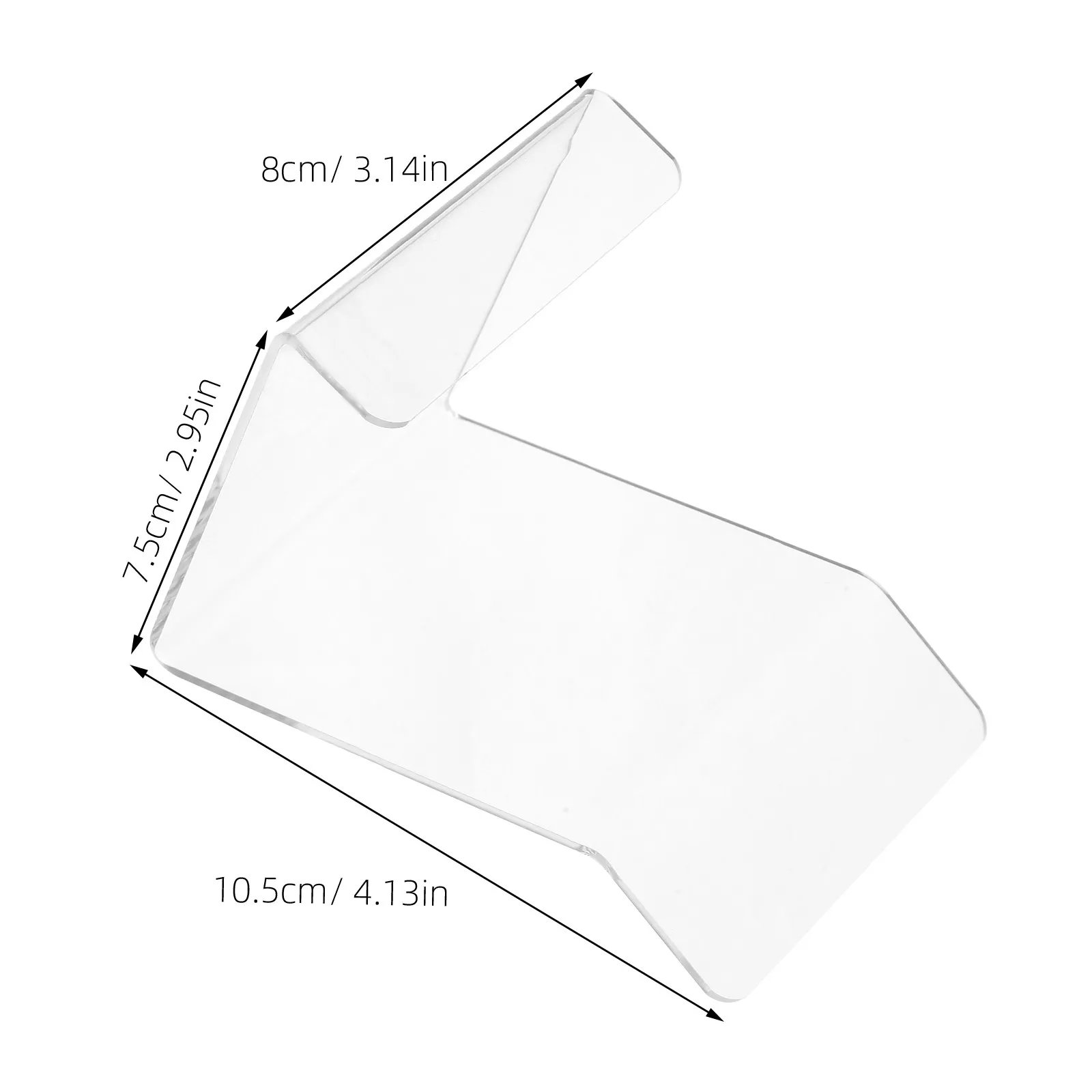 4Pcs Clear Acrylic Book Holder Stand Versatile Tabletop Display Rack for Records Books Discs Decorative Plates Sleek Modern