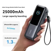 Anker 165W Max Power Bank 25000mAh High Capacity Built-in and Retractable Cables Fast Charge Power Bank Multi-Device Charging