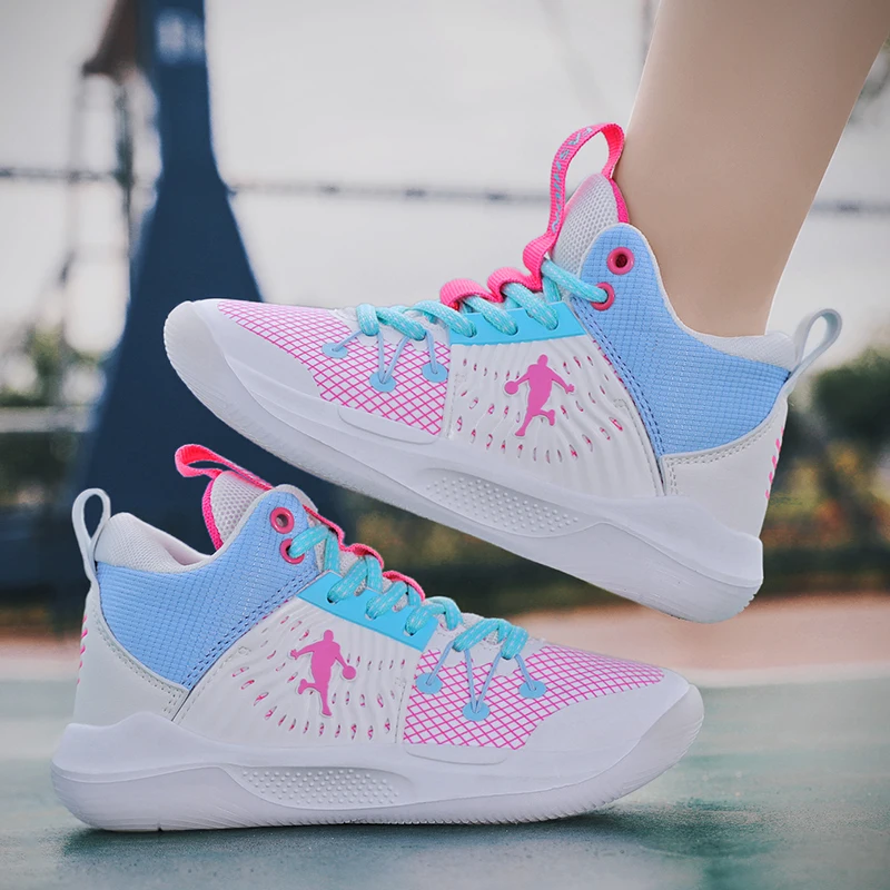 Hot Sale Brand Basketball Shoes for Children Boys Sports Shoes Non-Slip Platform Basketball Sneakers Girl Kids Trainers