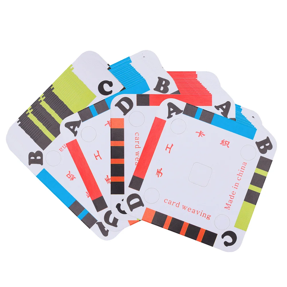 

200 Pcs Cards Braided Paper Lightweight Portable DIY Knitting Accessories Craft Weaving Tablet Lovers Sewing Tools