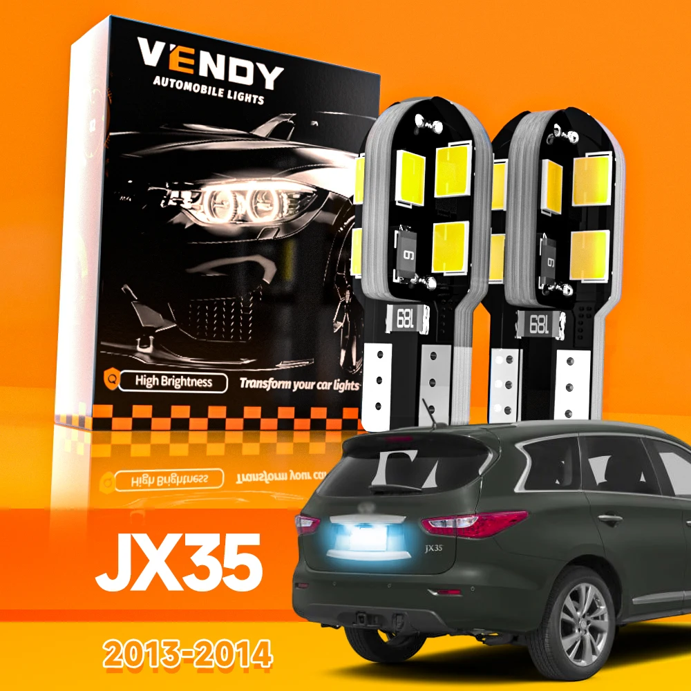 

2pcs For Infiniti JX35 2013 2014 LED License Plate Light Canbus Accessories